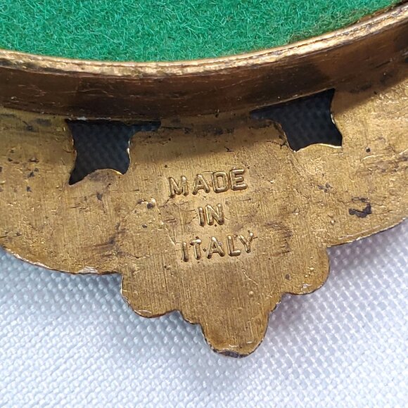 Vintage Italian Brass Ornate Gold Frame Renaissance Print Blue Boy - Picture 6 of 13